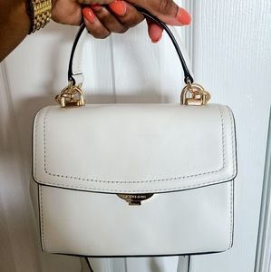 OPTIC WHITE MICHAEL KORS MINI TOP HANDLE BAG